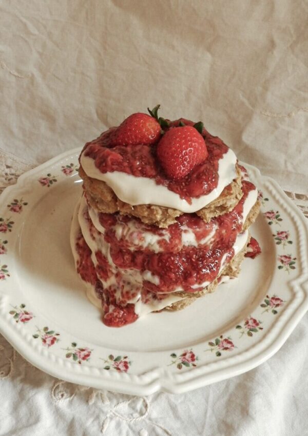 Strawberry Cheesecake Pancakes