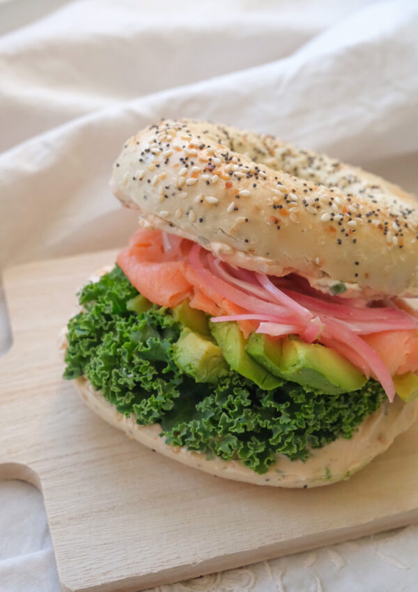 The Ultimate Smoked Salmon Breakfast Bagel