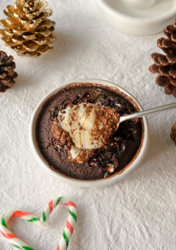Peppermint Mocha Baked Oats