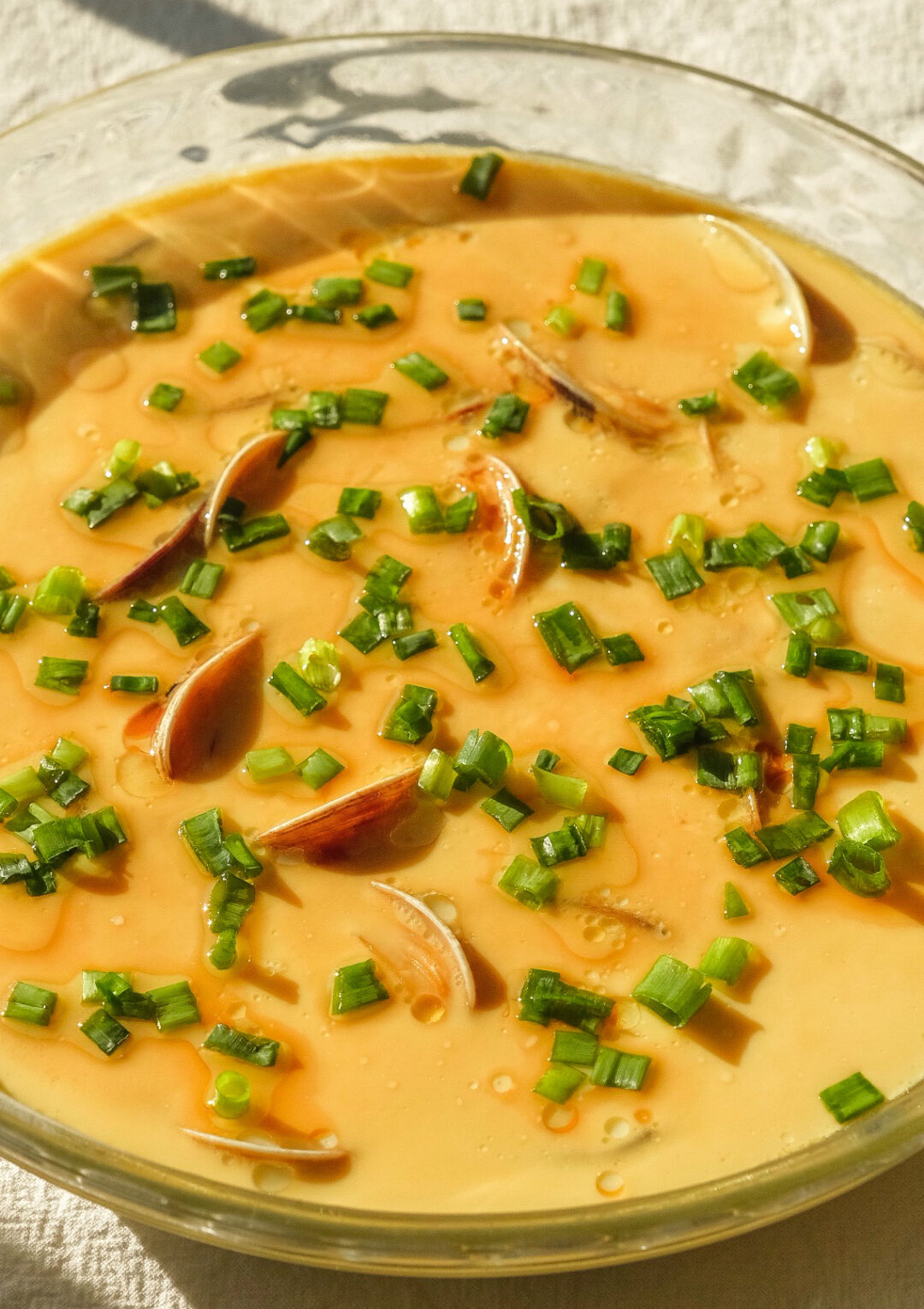 Silky Steamed Eggs with Fresh Clams