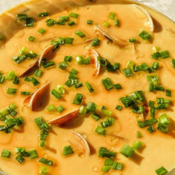 Silky Steamed Eggs with Fresh Clams