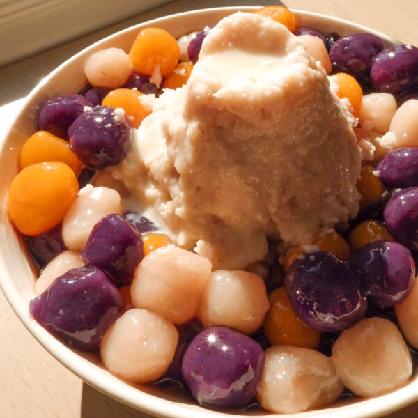 Taiwanese Taro & Sweet Potato Balls Dessert