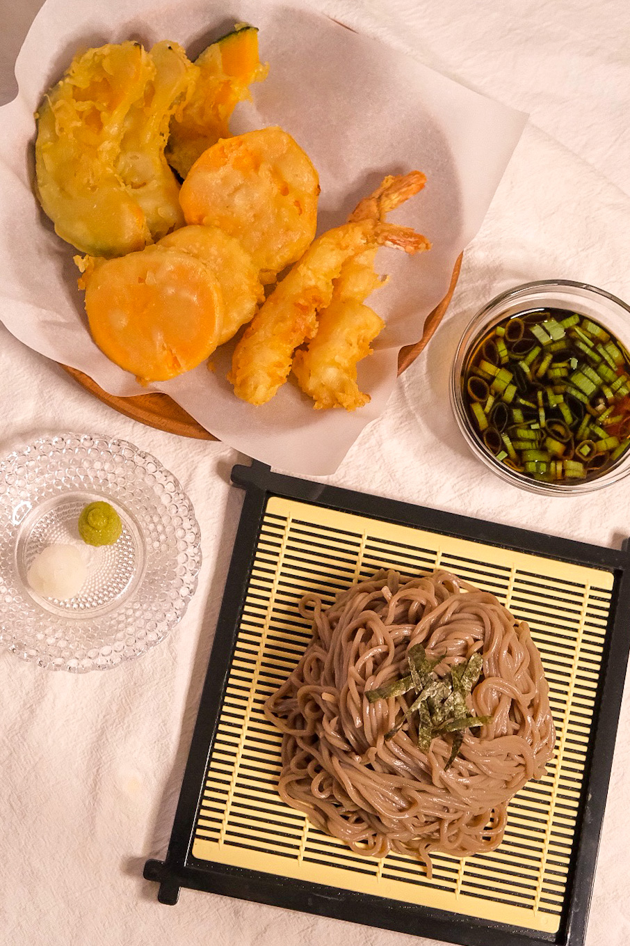 Zaru Soba with Crispy Tempura