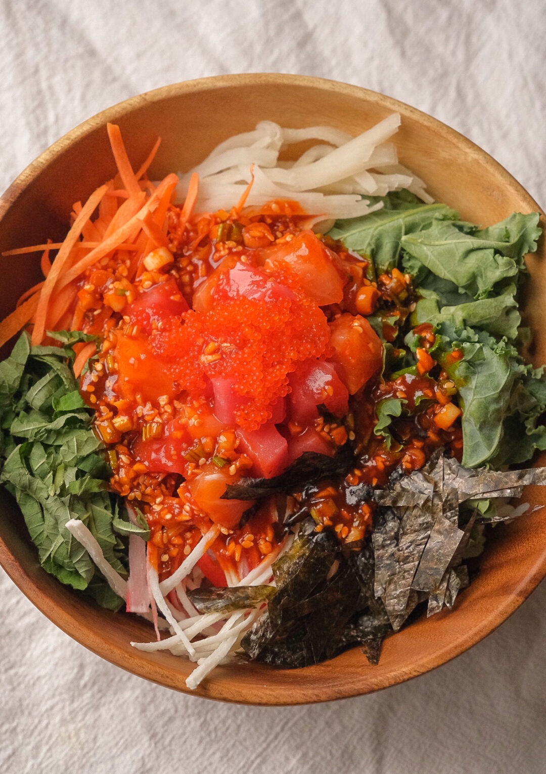 Hoedeopbap (Korean Style Poke Bowl)