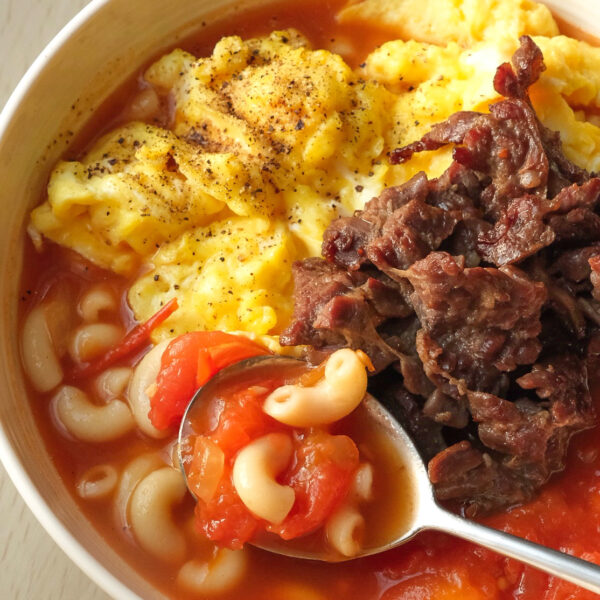 Beef and Tomato Macaroni Soup
