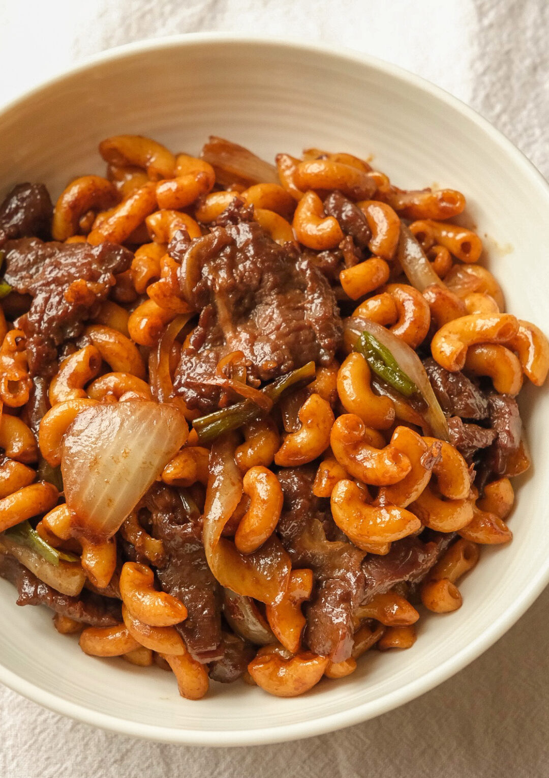 Stir Fried Beef Macaroni